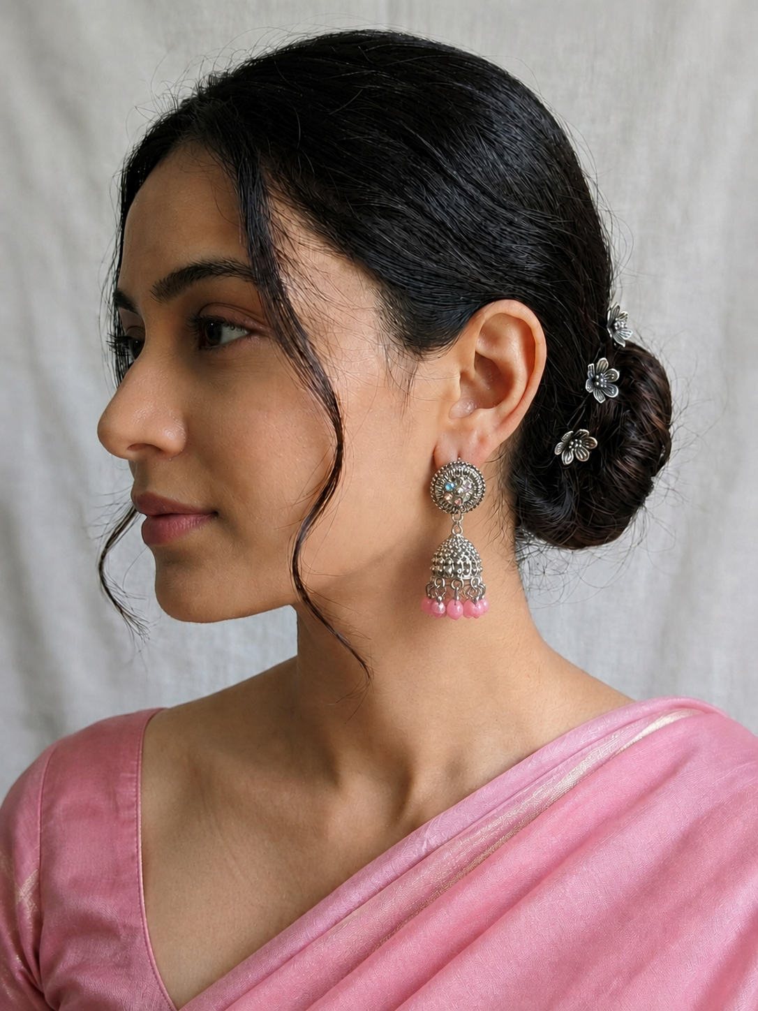 MoonVibe Silver Jhumkas – Joy 12