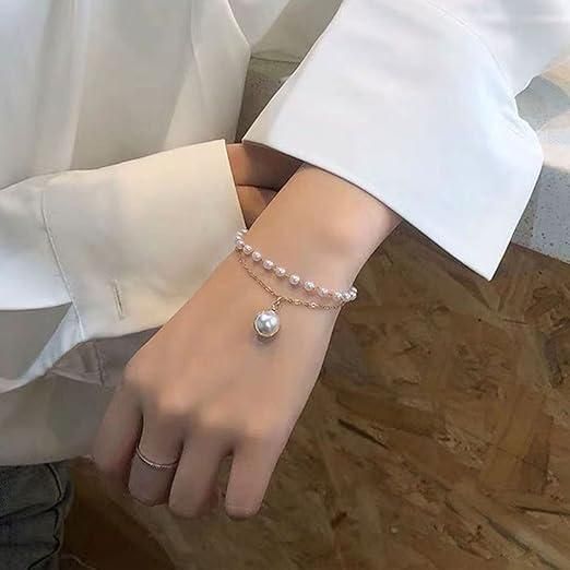 Pearl Hand Chain Bracelet