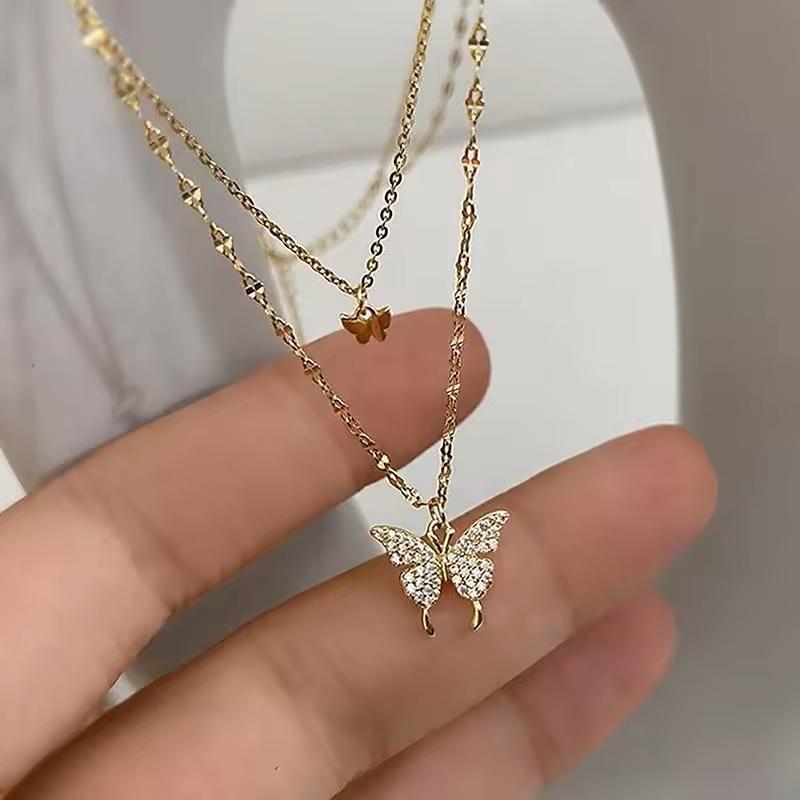 Elegant Gold Butterfly Necklace