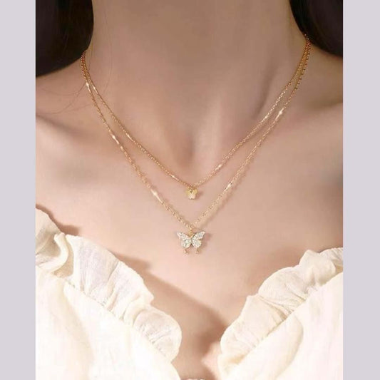 Elegant Gold Butterfly Necklace