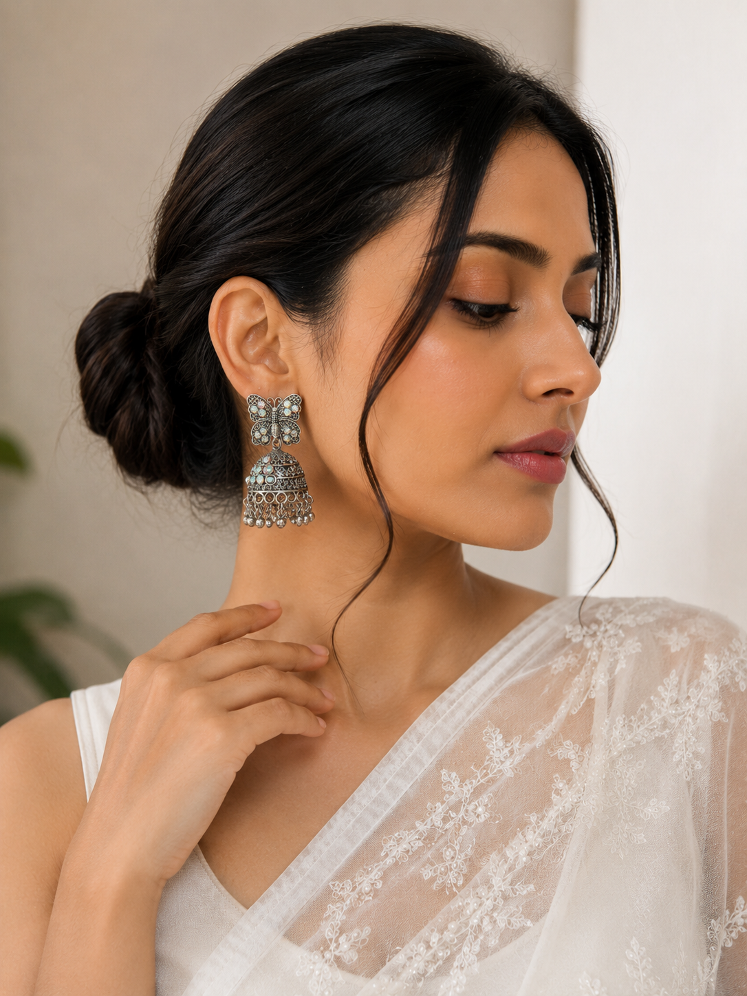 MoonVibe Silver Jhumkas – Joy 12