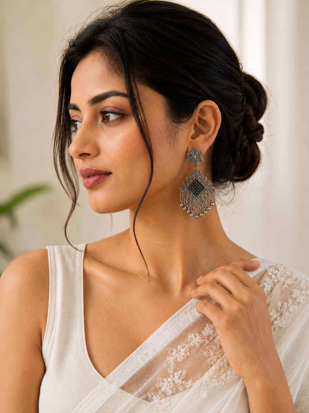 MoonVibe Silver Jhumkas – Joy 12