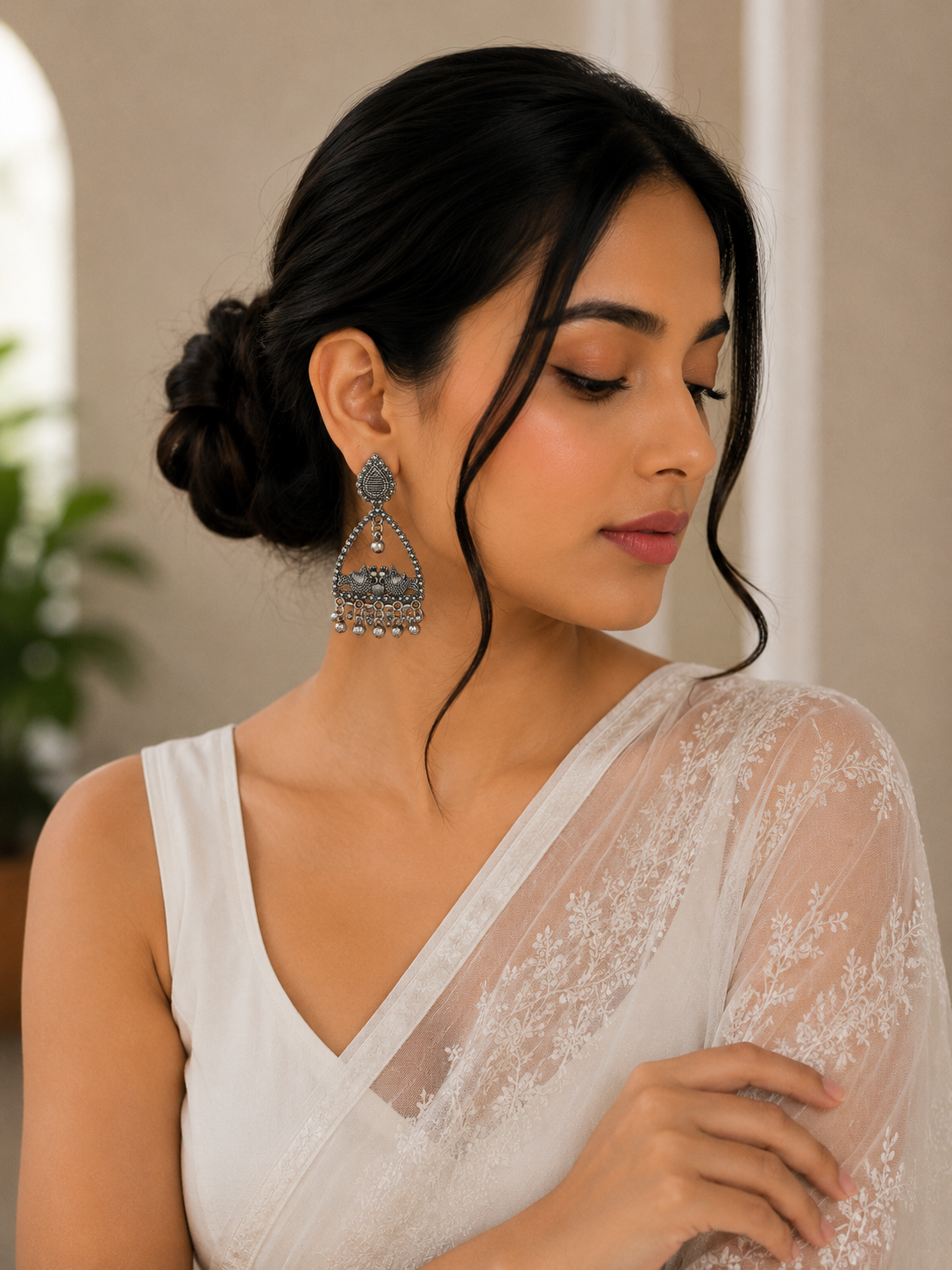 MoonVibe Silver Jhumkas – Joy 12