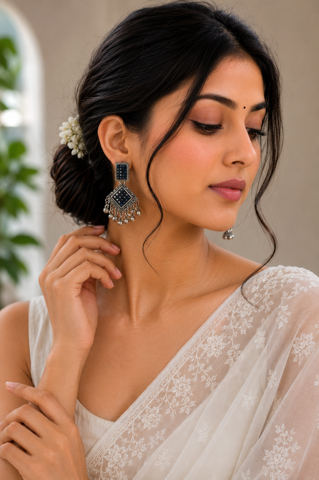 MoonVibe Silver Jhumkas – Joy 12
