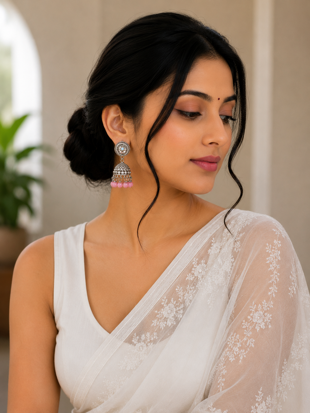 MoonVibe Silver Jhumkas – Joy 12
