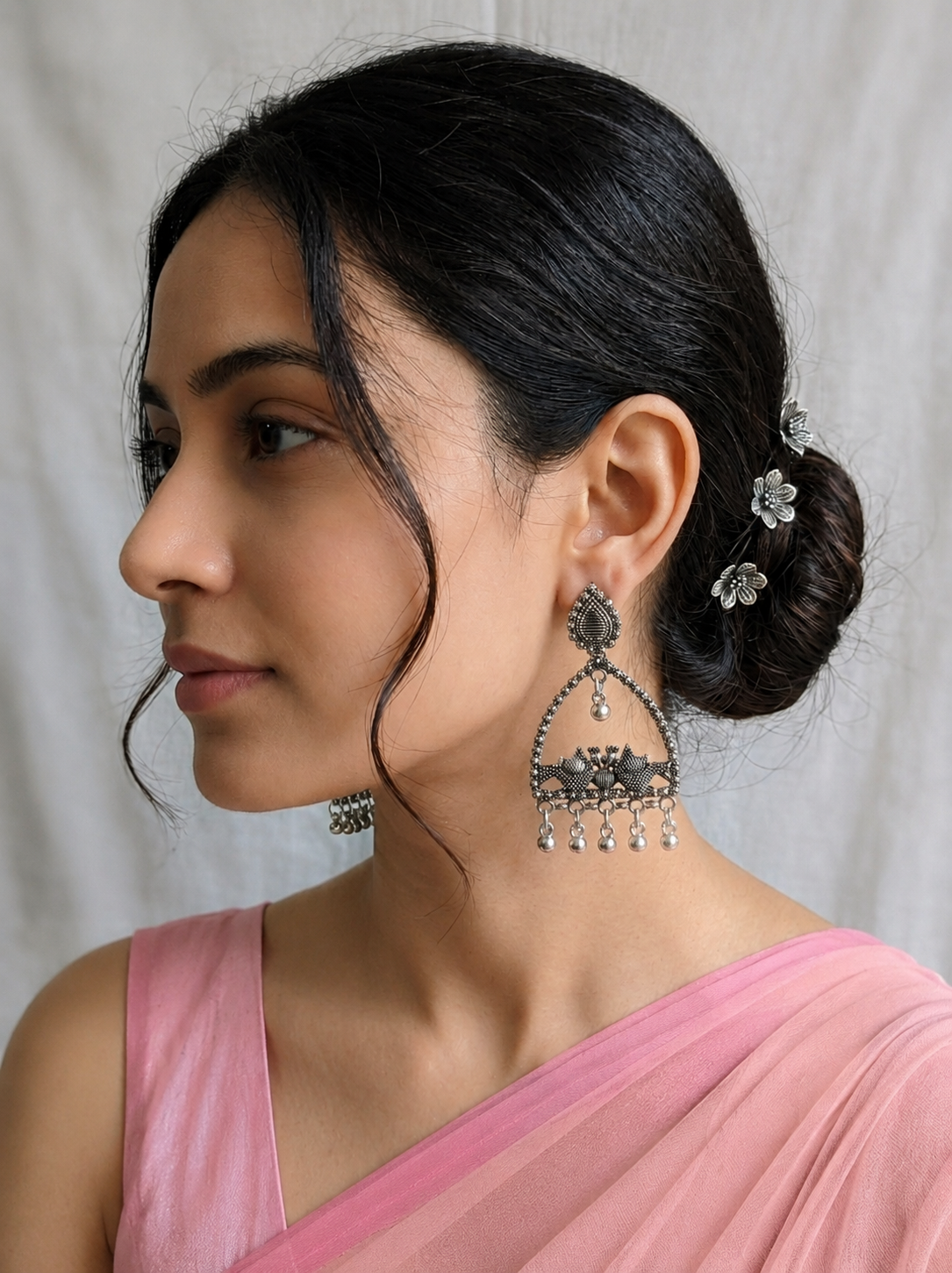 MoonVibe Silver Jhumkas – Joy 12