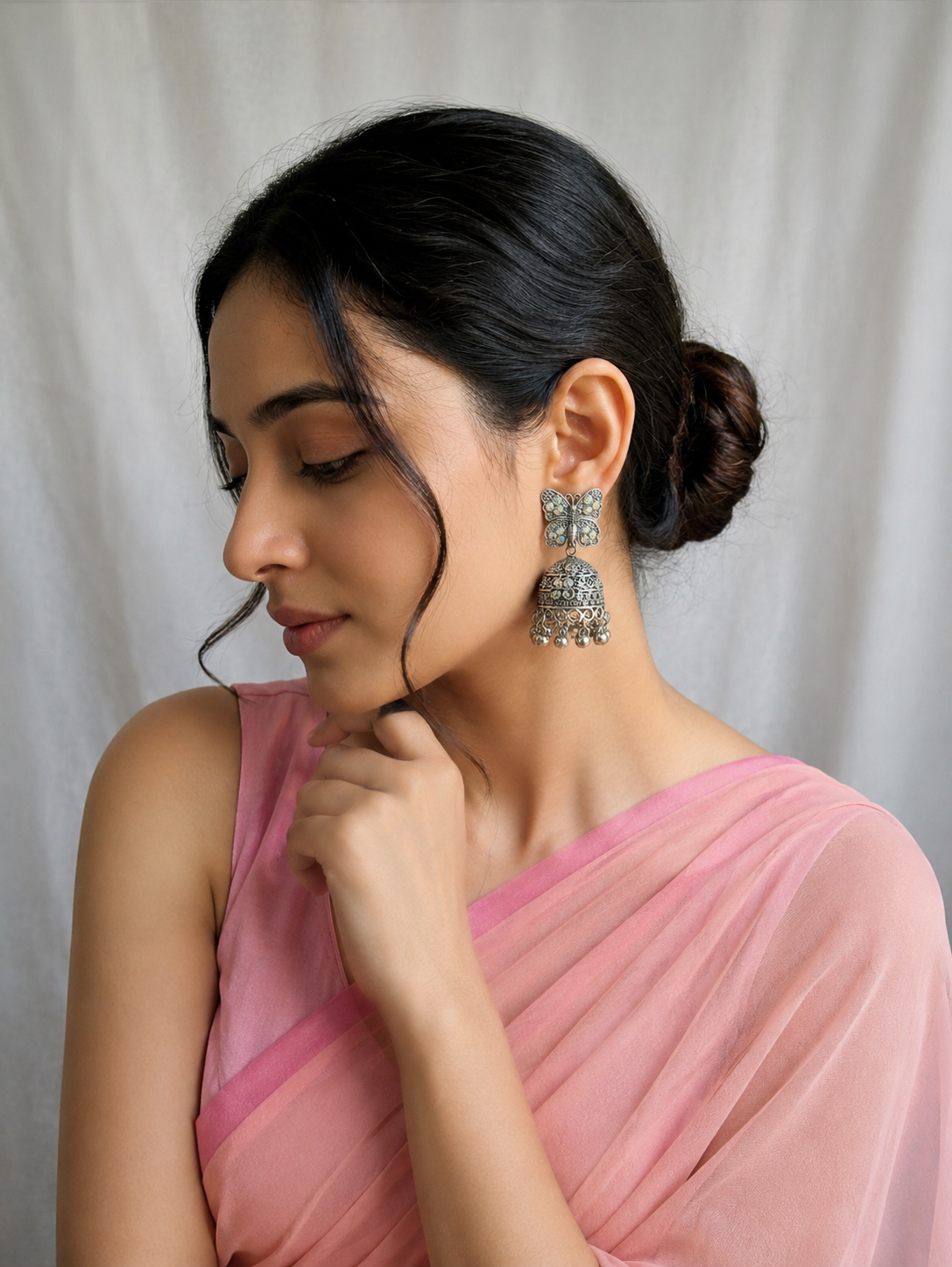 MoonVibe Silver Jhumkas – Joy 12