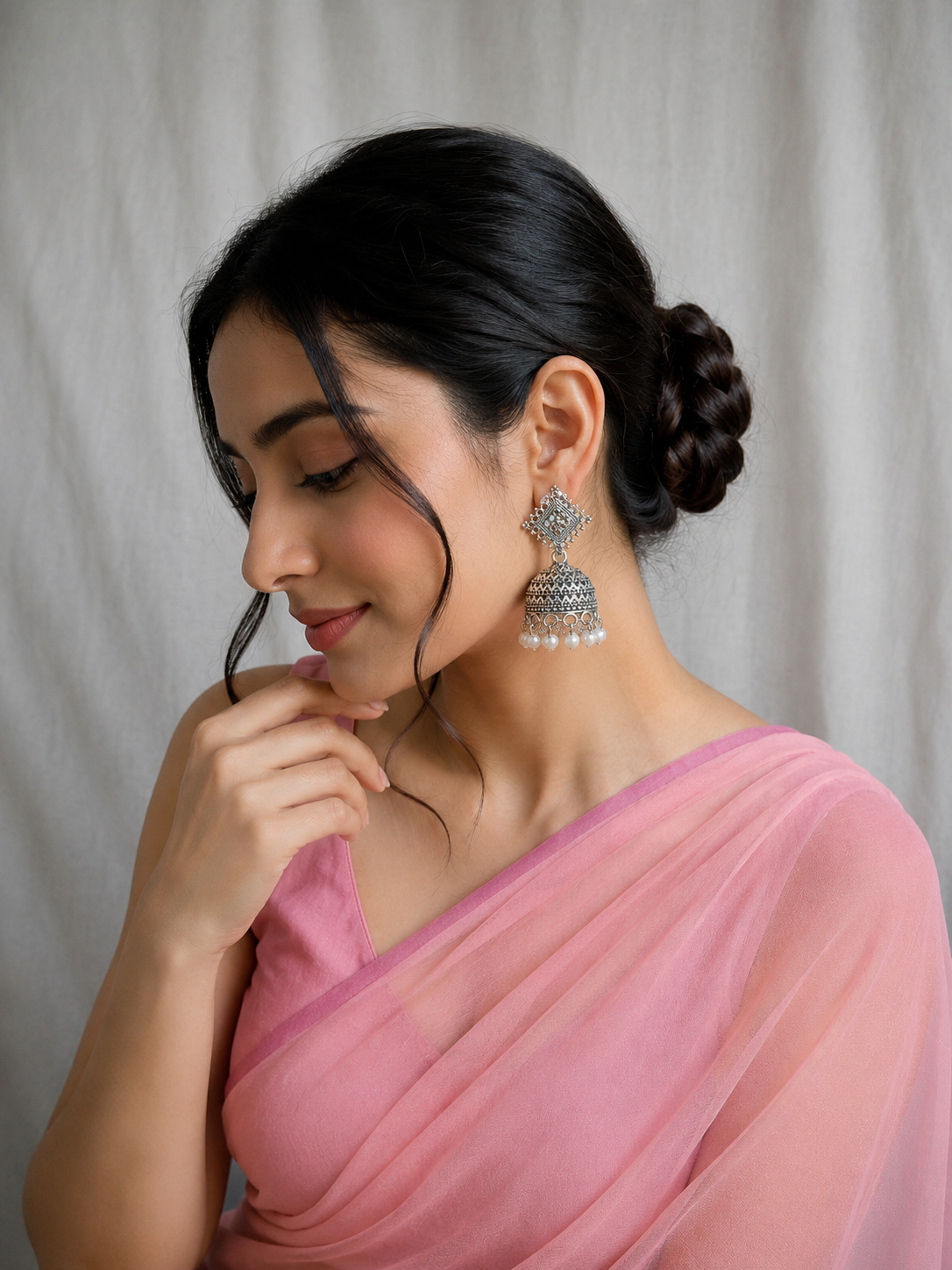 MoonVibe Silver Jhumkas – Joy 12
