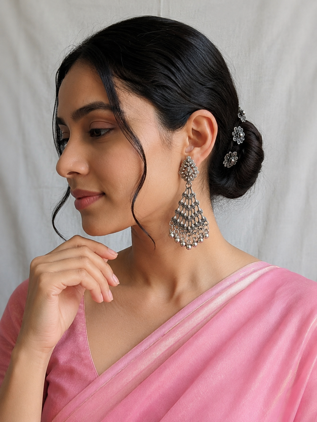 MoonVibe Silver Jhumkas – Joy 12