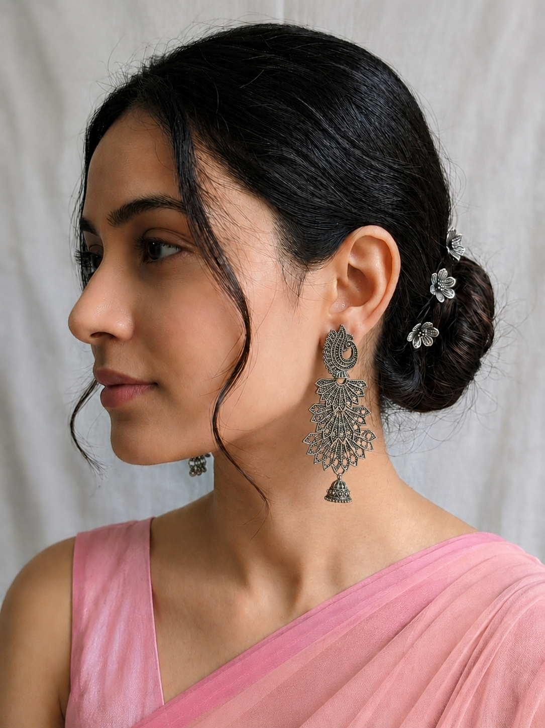 MoonVibe Silver Jhumkas – Joy 12