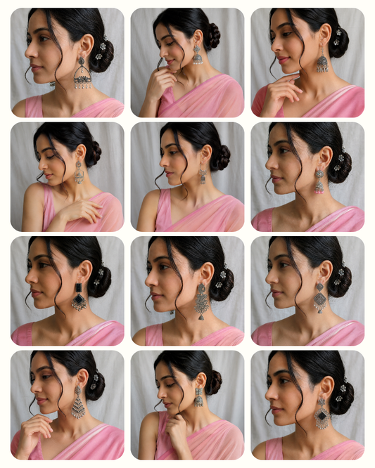 MoonVibe Silver Jhumkas – Joy 12
